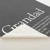 Opa Grandad Papa Definition Moderner Spaß grau Sherpadecke (3/4)