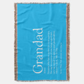 Opa Grandad Papa Definition Sky Blue Decke (Vorderseite Vertikal)