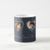 Opa Gray Hearts Großkinder FotoCollage Kaffeetasse (Mittel)