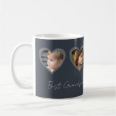 Opa Gray Hearts Großkinder FotoCollage Kaffeetasse (Links)