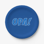 Opa Greece Celebration (Dark Blue) Pappteller (Vorderseite)
