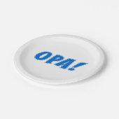 Opa Gria Celebration Pappteller (Schrägansicht)