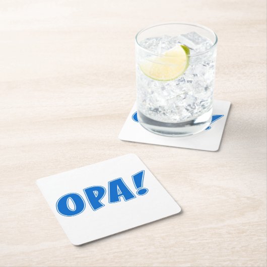 Opa Gria Celebration Rechteckiger Pappuntersetzer (Vor Ort)