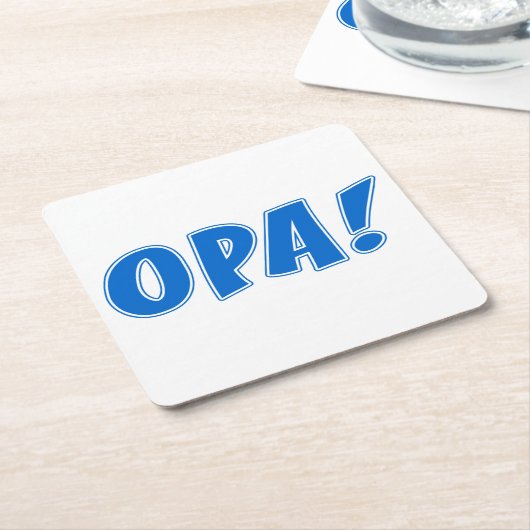 Opa Gria Celebration Rechteckiger Pappuntersetzer (angewinkelt)