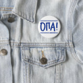 OPA! Griechischer Modus On: Funny Greece Souvenir Button (Beispiel)
