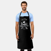 Opa | Grillmeister Schwarz-Weiß-Koch Schürze (Getragen)