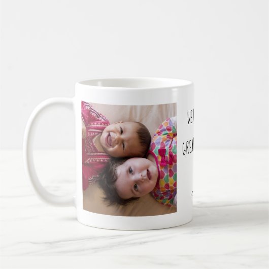 Opa Großkinder 2 FotoCollage Kaffeetasse (Links)