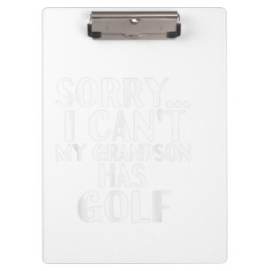 Opa Großmutter mein Enkel hat ein Golfgeschenk Klemmbrett