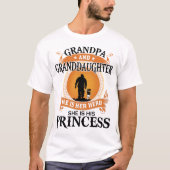 Opa-Großtochter Er ihr Held sie ihre Prinzessin T-Shirt (Vorderseite)