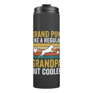 Opa Großvater Hunde Liebhaber Retro Thermosbecher