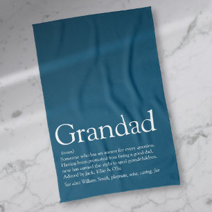 Opa Großvater Papa Definition Modern Blau Geschirrtuch
