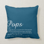 Opa, Großvater, Papa Definition Script blau Kissen<br><div class="desc">Personalisieren Sie für Ihre spezielle Opa,  Großad,  Papa oder Pop,  um ein einzigartiges Geschenk zu schaffen. Ein perfekter Weg,  um ihm zu zeigen,  wie phantastisch er ist jeden Tag. von Thisisnotme© entwickelt</div>