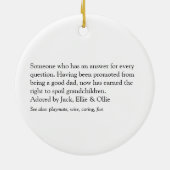 Opa Großvater Papa Papa Keramik Ornament (Hinten)