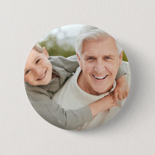 Opa Großvater personalisiertes Foto  Button (Vorderseite)