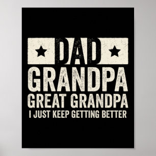 Opa Großvater Vater39er Tag Shirt von Grandpa Poster