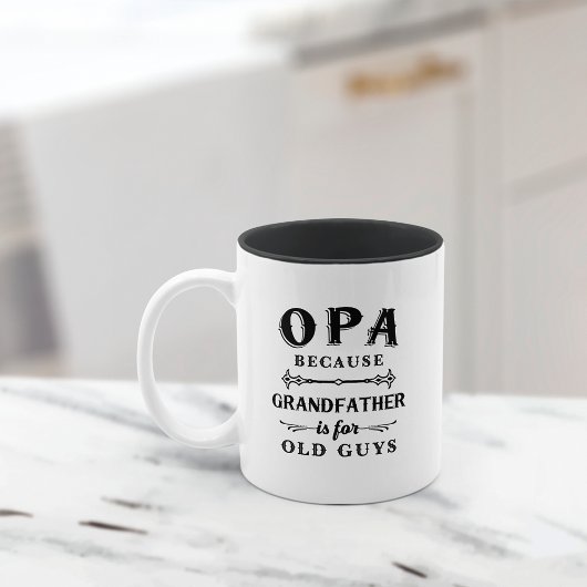 Opa | Großvater von Funny ist für alte Typ Zweifarbige Tasse