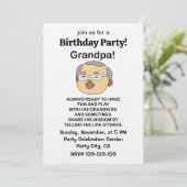 Opa Großvater Zitat Geburtstag Einladung (Stehend Vorderseite)
