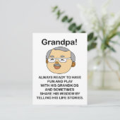 Opa Großvater Zitat Geburtstag Postkarte (Stehend Vorderseite)