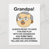 Opa Großvater Zitat Geburtstag Postkarte (Vorderseite)