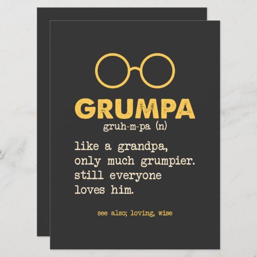 Opa - Grumpa - Definition (Vorne/Hinten)