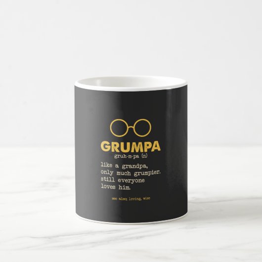 Opa - Grumpa - Definition Kaffeetasse (Mittel)