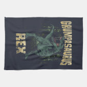 Opa Grumpasaurus Rex Dinosaurier T Rex Geschirrtuch (Horizontal)
