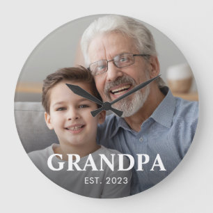 Opa gründete den Opa-Tag Große Wanduhr