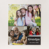 Opa gründete fettes weißes Script 3 Foto Puzzle (Vertikal)