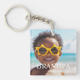 Opa gründete Foto Vatertag Schlüsselanhänger