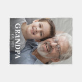 Opa gründete Opa-Tag Fleecedecke (Vorderseite (Horizontal))