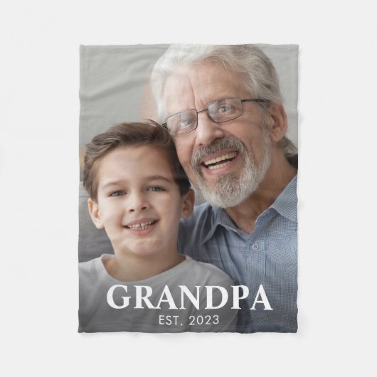 Opa gründete Opa-Tag Fleecedecke (Vorderseite)