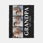 Opa gründete Opa-Tag mit Foto Fleecedecke (Vorderseite)