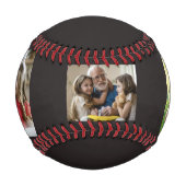 Opa gründete schwarzes Grunge-Script 3 Foto Baseball (Vorderseite)
