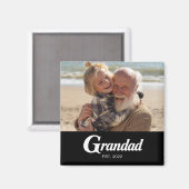 Opa Gründung Foto Opa-Tag Magnet (Vorderseite/Rückseite)
