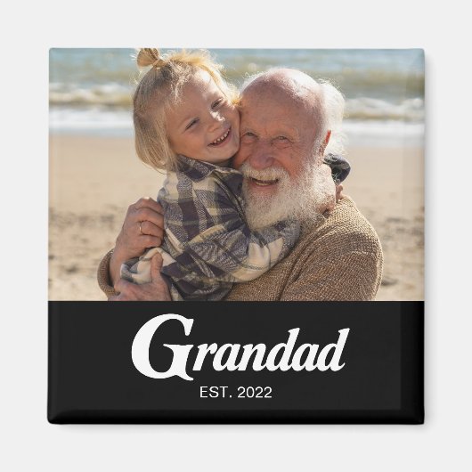 Opa Gründung Foto Opa-Tag Magnet (Vorne)