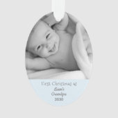 Opa GSon 1. Weihnachts Personalisierter Foto Name Ornament (Vorderseite)