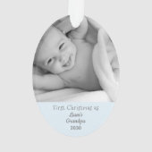 Opa GSon 1. Weihnachts Personalisierter Foto Name Ornament (Rückseite)