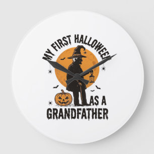 Opa Halloween-Shirt Erstes Spuk-Opa_1 Große Wanduhr