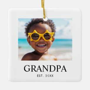 Opa hat das moderne Foto gegründet Keramikornament