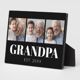 Opa hat den Großelterntag-Photo eingerichtet Fotoplatte