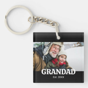 Opa hat die moderne Typografie-Foto gegründet Schlüsselanhänger
