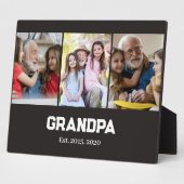 Opa hat einfaches weißes Skript 3 Foto eingerichte Fotoplatte (Seite)