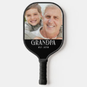 Opa hat Foto eingerichtet Pickleball Schläger (Rückseite)