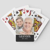Opa hat Foto-Geschenk eingerichtet Spielkarten (Rückseite)