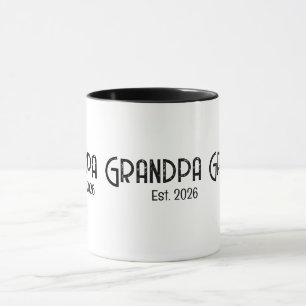 Opa hat Grunge-Text eingerichtet est. Jahr zwei Tö Tasse