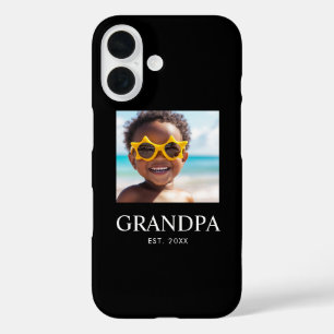 Opa hat Modern Schwarz 2 Foto gegründet iPhone 16 Hülle