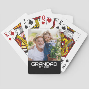 Opa hat modernes fettes Foto etabliert Spielkarten