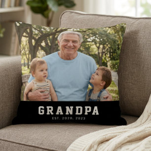 Opa hat modernes fettes weißes Foto eingerichtet Kissen