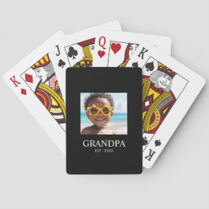 Opa hat modernes Foto gegründet Spielkarten