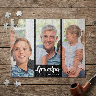 Opa hat modernes Skript 3 Foto eingerichtet Puzzle